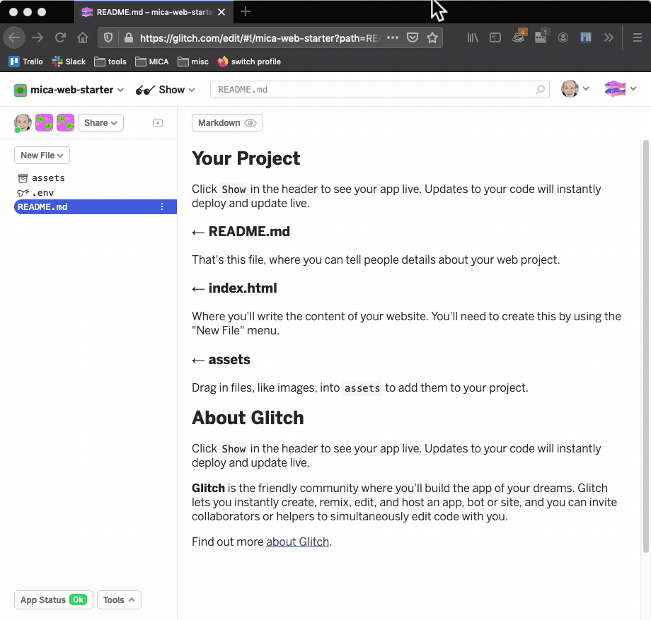 Click the project name and choose "Remix Project"